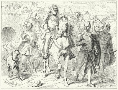 Henrik Løven, hertug af Sachsen, før Bardowiek af Wilhelm Camphausen