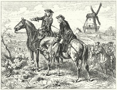 Hertugen af Marlborough og prins Eugene af Savoyen i slaget ved Malplaquet af Wilhelm Camphausen