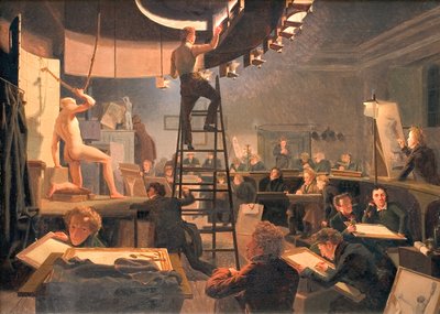The Life Class på Det Kongelige Akademi for de Skønne Kunster af Wilhelm Ferdinand Bendz