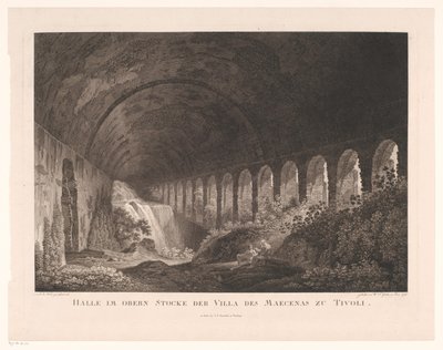 Ikke i staldene i Villa Maecenas i Tivoli Hall på øverste etage af villaen Maecenas i Tivoli (titel på objekt) af Wilhelm Friedrich Gmelin