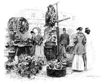 Blomstermarkedet, 1901. af Wilhelm Gause
