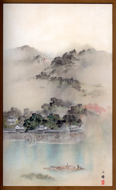 A Spring Morning on the River Yodo, c1870 1886. af Wilhelm Greve
