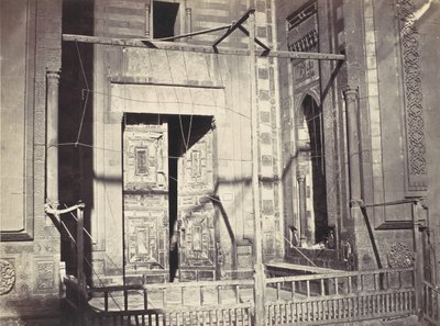Moskeens port, Sultan Hassan. Nederste del, ca. 1860. af Wilhelm Hammerschmidt
