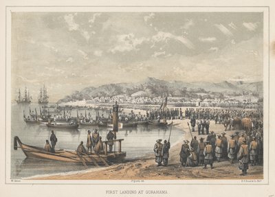 Første landing ved Gorahama, 1855 af Wilhelm Joseph Heine