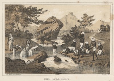Hindu-dragter, Mauritius, 1855 af Wilhelm Joseph Heine