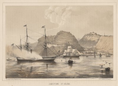 Jamestown, St. Helena, 1855 af Wilhelm Joseph Heine