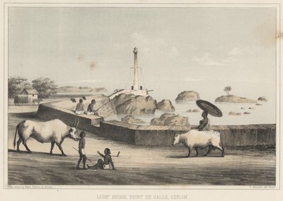 Fyrtårn, Point de Galle, Ceylon, 1855 af Wilhelm Joseph Heine