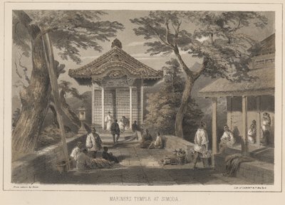 Mariners Temple i Simoda, 1855 af Wilhelm Joseph Heine