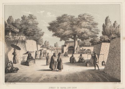 Gade i Napha, Lew Chew, 1855 af Wilhelm Joseph Heine