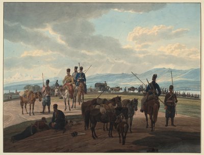 Russiske kosakker i marts 1804 af Wilhelm Kobell Ritter von