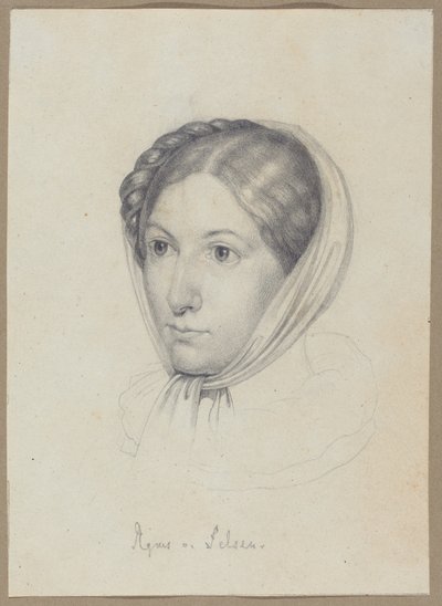 Agnes von Felsen, ca. 1822 (grafit) af Wilhelm Kügelgen