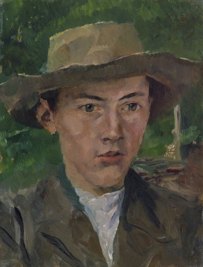 drengehoved af Wilhelm Maria Hubertus Leibl