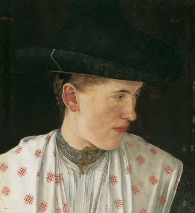 Hoved af en Bondepige af Wilhelm Maria Hubertus Leibl