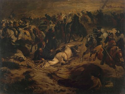 Blücher er såret nær Ligny af Wilhelm Lindenschmit der Jüngere