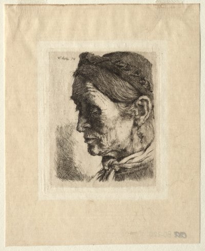 Overhoved for en bondekvinde, 1874. af Wilhelm Maria Hubertus Leibl