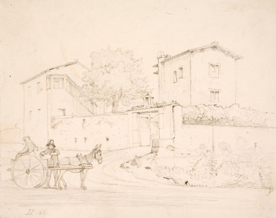Æselkøretøj udenfor Porta del Popolo af Wilhelm Marstrand