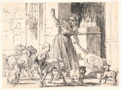 De påtrængende bejlere af Wilhelm Marstrand