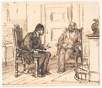Diskussion mellem to velærværdigheder af Wilhelm Marstrand