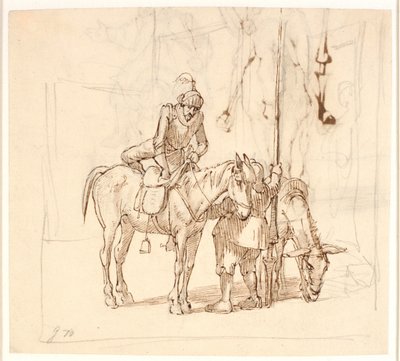 Don Quixote stiger til hest af Wilhelm Marstrand