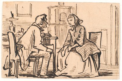 Enkens besøg af Wilhelm Marstrand