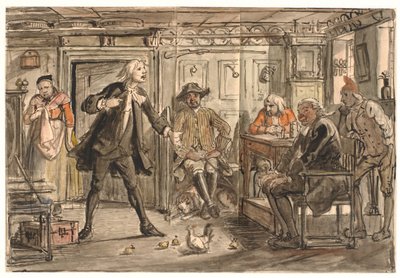 Erasmus Montanus debatterer med Per Degn af Wilhelm Marstrand