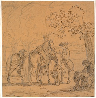 Frederik 5. bevilger teologens ansøgning, (C. D. Biehls Breve, udg. 1865) af Wilhelm Marstrand