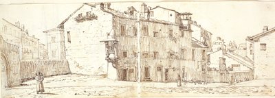 Gade i Monte Pincio-kvarteret, Rom af Wilhelm Marstrand