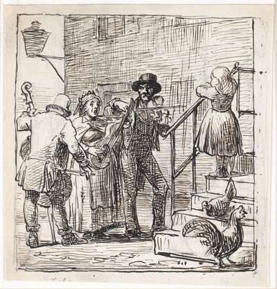 Gademusikanter af Wilhelm Marstrand