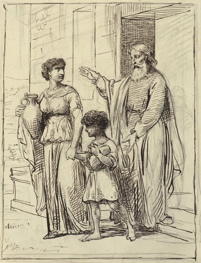 Hagar og Ismael forlader Abraham af Wilhelm Marstrand