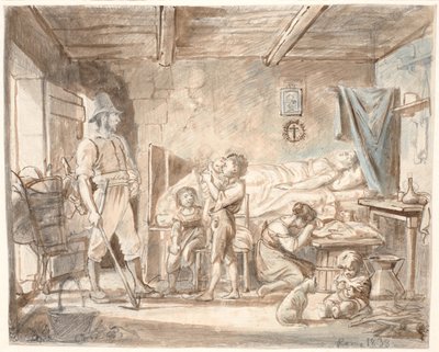 Hjemkomsten til de moderløse af Wilhelm Marstrand
