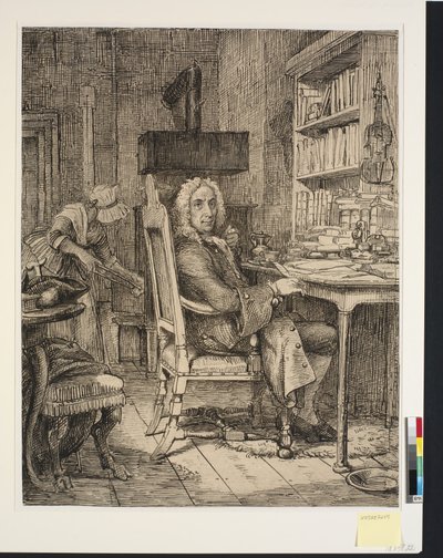 Holberg skriver sine epistler af Wilhelm Marstrand