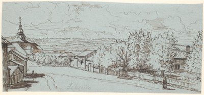 Landevejen til Leksand Kirke, Dalarne af Wilhelm Marstrand