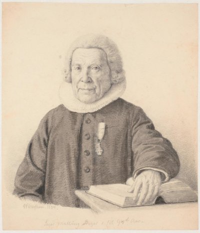 Pastor "Seyer Malling Beyer i sit 94de Aar" af Wilhelm Marstrand