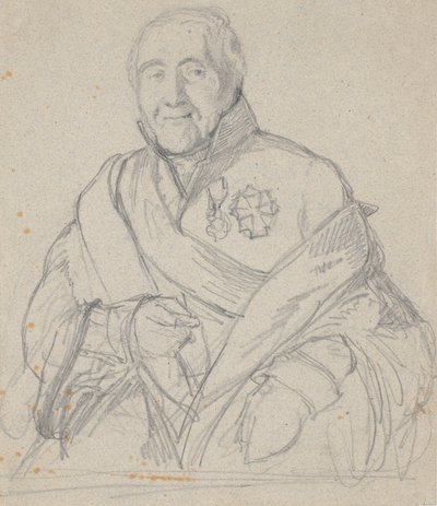 Portrætstudie af geheimekonferensråd Bornemann af Wilhelm Marstrand