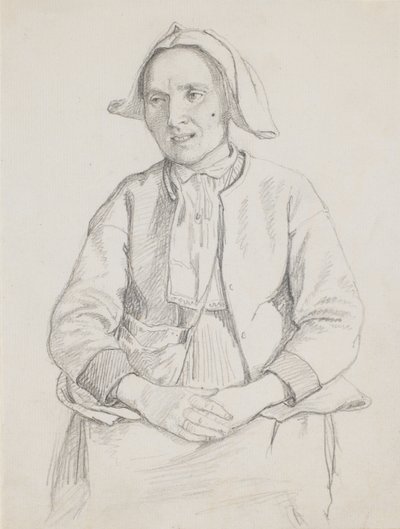 Siddende svensk kone, knæstykke af Wilhelm Marstrand