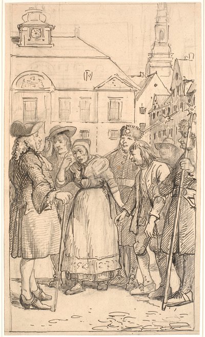 Slutningsscenen af Den pantsatte bondedreng af Wilhelm Marstrand