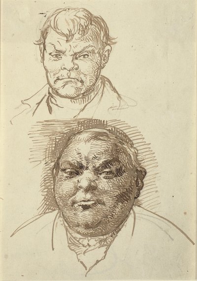 To mandshoveder af Wilhelm Marstrand