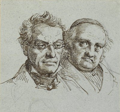 To mandshoveder af Wilhelm Marstrand