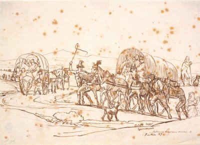 Toget gennem Campagnen til en kirkefest for "Madonna dellamore divina i Pintsen 39" af Wilhelm Marstrand