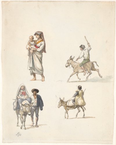 Vejfarende italienske landboere af Wilhelm Marstrand