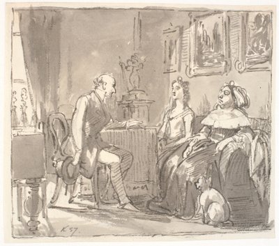 Visit hos hendes nåde af Wilhelm Marstrand