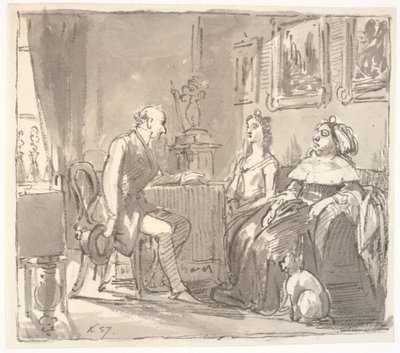 Visit hos hendes nåde af Wilhelm Marstrand