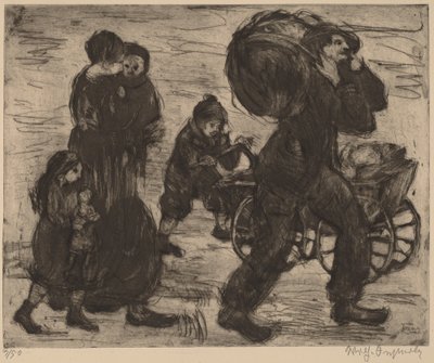 Flygtningefamilie af Wilhelm Oesterle