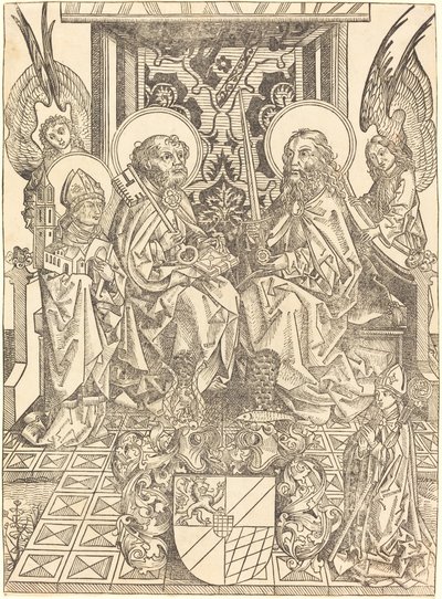De hellige Peter og Paulus under en baldakin af Wilhelm Pleydenwurff