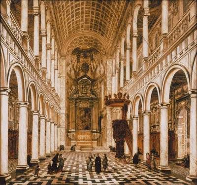 Interiør af jesuiterkirken i Antwerpen, 1668. af Wilhelm Schubert van Ehrenberg