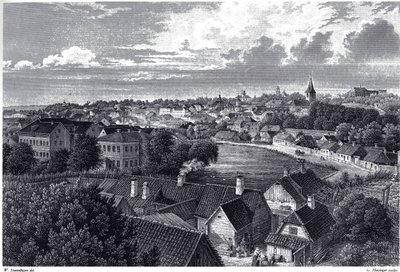 Udsigt over Dorpat, ca. 1850 af Wilhelm Siegfried Stavenhagen