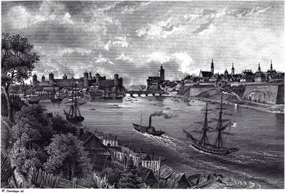 Udsigt over Narva, ca. 1850 af Wilhelm Siegfried Stavenhagen