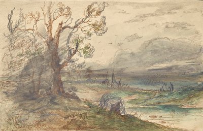 landskab ved floden af Wilhelm Steinfeld