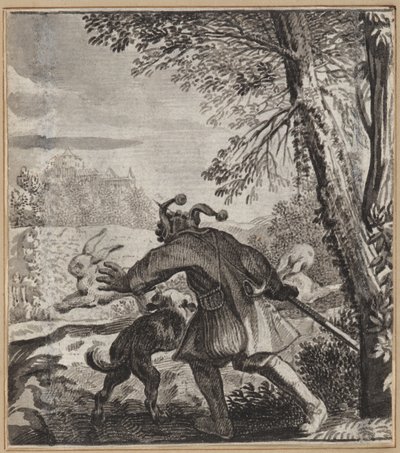 Narren, der bærer på begge armhuler af Wilhelm Stettler