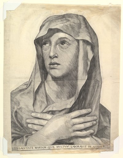 Buste af Maria med krydsede hænder.n.d. af Wilhelm Traut